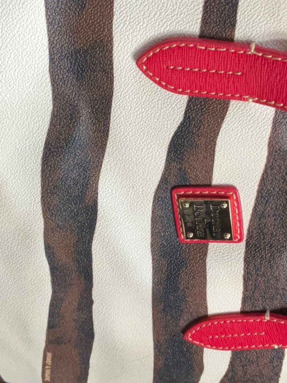 New without tags Dooney & Bourke zebra all leather 595 retail rare bag